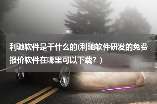 利驰软件是干什么的(利驰软件研发的免费报价软件在哪里可以下载？)